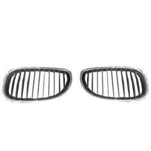 BMW BMW 5 SERIES (WAGON) GRILLE LEFT (Driver Side) CHROME FRAME & CHR/BLK INNER OEM#51137065701 2006-2010 PL#BM1200140