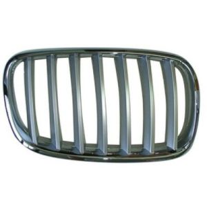 BMW BMW X6 E71 GRILLE RIGHT (Passenger Side) CHR/SLV (TO OEM#51137185224 2008-2012 PL#BM1200183