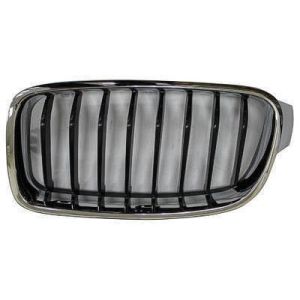 BMW BMW 3 (WAGON)  GRILLE LEFT (Driver Side) CHROME FRAME /BLACK INNER( 8 BAR)(SPORT/M SPORT) OEM#51137260497 2014-2019 PL#BM1200236