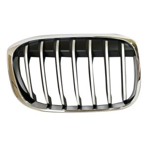 BMW BMW X1 GRILLE RIGHT (Passenger Side) SIL W/CHROME FRAME (W/O M SPORT) OEM#51117383366 2016-2019 PL#BM1200291