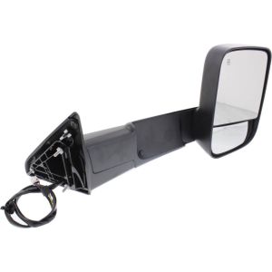 DODGE TRUCKS & VANS DODGE/PU  (R2500/3500) DOOR MIRROR RIGHT (Passenger Side) PWR/HTD/SIGNAL/PUDDLE/PWR-FOLD (WO/MEMORY)(BLACK)(TOW TYPE) OEM#68412880AC 2015-2018 PL#CH1321401