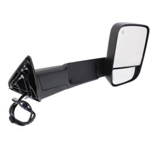 DODGE TRUCKS & VANS DODGE/PU  (R2500/3500) DOOR MIRROR RIGHT (Passenger Side) PWR/HTD/SIGNAL/PUDDLE/MEMORY/PWR-FOLD(BLACK)(TOW TYPE) OEM#68412884AC 2015-2018 PL#CH1321402