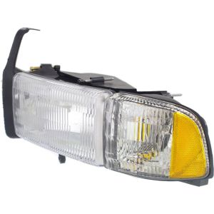 DODGE TRUCKS & VANS DODGE/PU (Exc 02 R1500) (Old Style) HEAD LAMP ASSEMBLY LEFT (Driver Side) (W/SIDE MARKER)(W/O SPORT) **CAPA** OEM#55076749AO 1994-2002 PL#CH2502101C