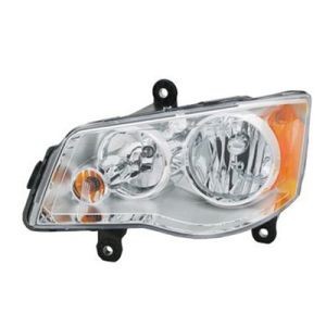 CHRYSLER TOWN & COUNTRY HEAD LAMP ASSEMBLY LEFT (Driver Side) (HALOGEN)(CHR BEZEL) LME**CAPA** OEM#5113337AG (P) 2008-2016 PL#CH2502192C
