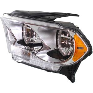 DODGE TRUCKS & VANS DURANGO HEAD LAMP ASSEMBLY LEFT (Driver Side) (HALOGEN)(CHR BEZEL) OEM#55079367AC 2011-2013 PL#CH2502228