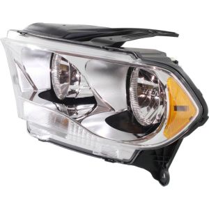DODGE TRUCKS & VANS DURANGO HEAD LAMP ASSEMBLY LEFT (Driver Side) (HALOGEN)(CHR BEZEL)**CAPA** OEM#55079367AC 2011-2013 PL#CH2502228C