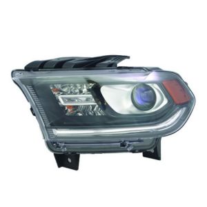 DODGE TRUCKS & VANS DURANGO HEAD LAMP ASSY LEFT (Driver Side) (HALOGEN)(WO/LED DRL)(BLACK BEZEL)**NSF** OEM#68184827AI 2014-2015 PL#CH2502255N
