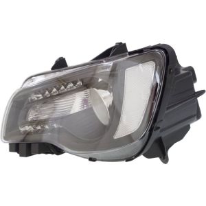 CHRYSLER 300  HEAD LAMP ASSY LEFT (Driver Side) (HALOGEN)(BLACK) OEM#68214383AD 2015-2017 PL#CH2502269