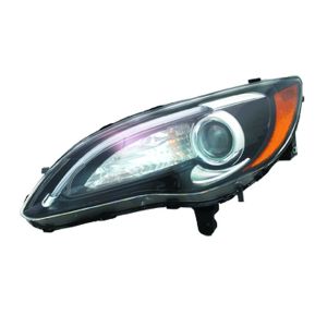 CHRYSLER 200 SEDAN HEAD LAMP ASSEMBLY LEFT (Driver Side) (S MDL) (BLACK BEZEL W/CHR INSERT) **CAPA** OEM#68088067AE- 2011-2012 PL#CH2502274C