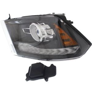 DODGE TRUCKS & VANS DODGE/PU (R1500) HEAD LAMP LEFT (Driver Side) (W/PROJECTOR)(BLK BEZEL)**CAPA** OEM#68324933AD 2016-2022 PL#CH2502289C