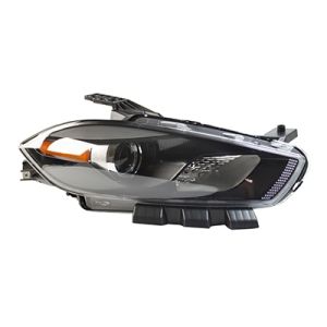 DODGE DART HEAD LAMP ASSEMBLY RIGHT (Passenger Side) (HALOGEN)(BLK BEZEL) OEM#68085140AL 2013-2015 PL#CH2503240