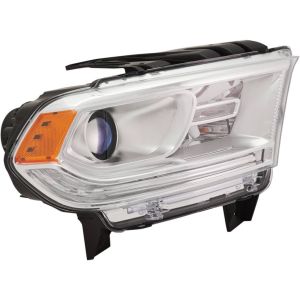DODGE TRUCKS & VANS DURANGO HEAD LAMP ASSEMBLY RIGHT (Passenger Side) (HALOGEN)(WO/LED DRL)(CHR BEZEL)**CAPA** OEM#68299136AD 2016-2020 PL#CH2503303C