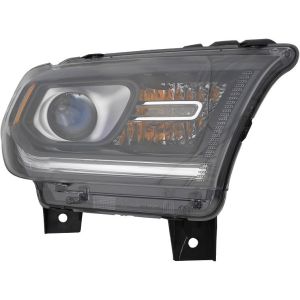 DODGE TRUCKS & VANS DURANGO  HEAD LAMP ASSY RIGHT (Passenger Side) (HALOGEN)(W/LED DRL)(BLACK TRIM) OEM#55112968AI 2014-2015 PL#CH2503304