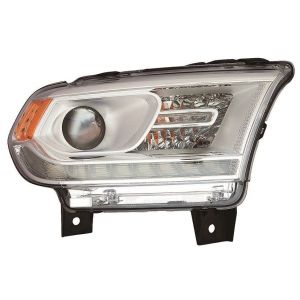 DODGE TRUCKS & VANS DURANGO  HEAD LAMP ASSY RIGHT (Passenger Side) (HALOGEN)(W/LED DRL)(CHROME TRIM)**CAPA** OEM#68299132AH 2016-2020 PL#CH2503306C