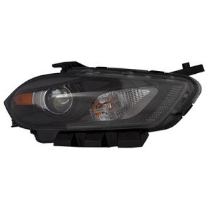 DODGE DART  HEAD LAMP ASSY RIGHT (Passenger Side) (HALOGEN)(BLACK BEZEL) OEM#68292804AA 2016 PL#CH2519150