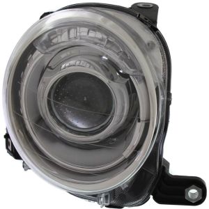 FIAT 500 2DOORS (FIAT)  HEAD LAMP ASSY RIGHT (Passenger Side) (CHROME BEZEL)(PROJECTOR) OEM#5182428AE 2012-2019 PL#FI2503100