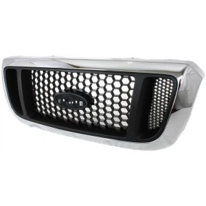 FORD TRUCKS & VANS RANGER  GRILLE CHROME W/ARG MESH TYPE (4WD) OEM#4L5Z8200EAA 2004-2005 PL#FO1200453