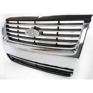 FORD TRUCKS & VANS EXPLORER  GRILLE CHROME/BLACK (LTD & XLT W/O Ironman Pkg)**CAPA** OEM#8L2Z8200DA 2006-2010 PL#FO1200476C