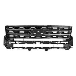 FORD TRUCKS & VANS EXPLORER  GRILLE (FOUNDRY GREY W/CHROMEOME MOLDING)(XLT) OEM#FB5Z8200AC 2016-2017 PL#FO1200578