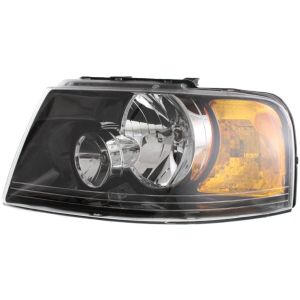FORD TRUCKS & VANS EXPEDITION  HEAD LAMP ASSY LEFT (Driver Side) (BLACK BEZEL)(W/OFF ROAD PKG) OEM#6L1Z13008DA 2003-2006 PL#FO2502198