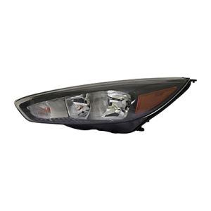 FORD FOCUS HATCHBACK/ST/RS  HEAD LAMP UNIT LEFT (Driver Side) (HALOGEN)(BLACK BEZEL)(WO/LED DRL) OEM#F1EZ13008GZ 2015-2018 PL#FO2502337