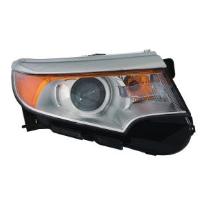 FORD TRUCKS & VANS EDGE HEAD LAMP ASSY RIGHT (Passenger Side) (HALOGEN)(W/BRIGHT CHROME BEZEL)(EXC SPORT) **CAPA** OEM#BT4Z13008A 2011-2014 PL#FO2503291C