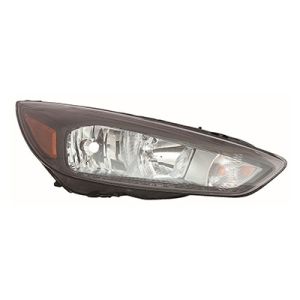 FORD FOCUS HATCHBACK/ST/RS  HEAD LAMP UNIT RIGHT (Passenger Side) (HALOGEN)(BLACK BEZEL)(WO/LED DRL) OEM#F1EZ13008GY 2015-2018 PL#FO2503337