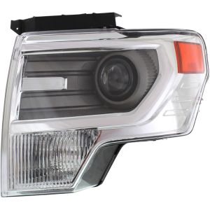 FORD TRUCKS & VANS FORD/PU F150 (EXC SVT RAPTOR) HEAD LAMP LEFT (Driver Side) ( HID)(CHROME TRIM)(WO/BULBS&BALLAST) OEM#DL3Z13008AC 2009-2014 PL#FO2518120