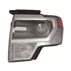 FORD TRUCKS & VANS FORD/PU F150 (EXC SVT RAPTOR) HEAD LAMP LEFT (Driver Side) (HID)(CHROME TRIM)(WO/BULBS&BALLAST)**CAPA** OEM#DL3Z13008AC 2009-2014 PL#FO2518120C
