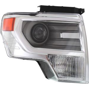 FORD TRUCKS & VANS FORD/PU F150 (EXC SVT RAPTOR) HEAD LAMP RIGHT (Passenger Side) ( HID)(CHROME TRIM)(WO/BULBS&BALLAST) OEM#DL3Z13008AB 2009-2014 PL#FO2519120