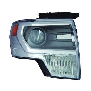 FORD TRUCKS & VANS FORD/PU F150 (EXC SVT RAPTOR) HEAD LAMP RIGHT (Passenger Side) (HID)(CHROME TRIM)(WO/BULBS&BALLAST)**CAPA** OEM#DL3Z13008AB 2009-2014 PL#FO2519120C