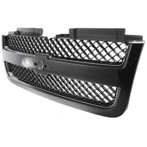 GM TRUCKS & VANS TRAILBLAZER GRILLE ASSEMBLY CHR/GRAY (LT MDL) (INNER & OUTER) OEM#19121044 2006-2009 PL#GM1200549