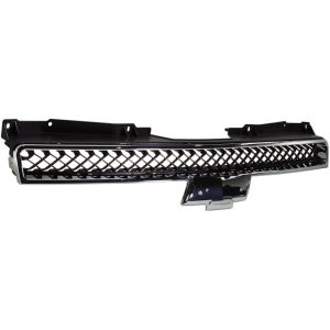 GM TRUCKS & VANS SUBURBAN (CHEVY) GRILLE UPPER CHROME FRAME/BLK MESH OEM#22830013 2007-2014 PL#GM1200563