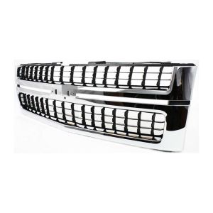 GM TRUCKS & VANS SILVERADO/PU 2500/3500  (CHEVY) GRILLE BLACK W/CHROME FRAME**CAPA** OEM#25825521 2007-2010 PL#GM1200608C