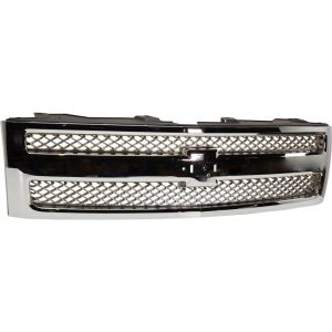 GM TRUCKS & VANS SILVERADO/PU 1500 HYBRID  (CHEVY) GRILLE CHROME/CHROME MESH**CAPA** OEM#22849840 2012-2013 PL#GM1200655C