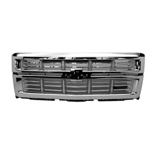 GM TRUCKS & VANS SILVERADO/PU 1500  (19 OLD STYLE) GRILLE ASSY LT/LTZ; With Z71 PKG.; CHROME/TEX BL OEM#23259621 2014-2015 PL#GM1200714