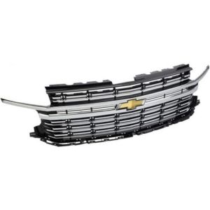 GM TRUCKS & VANS SUBURBAN GRILLE ASSY BLACK W/CHROME CENTER MLDG (LT) OEM#85633892 2021-2024 PL#GM1200769