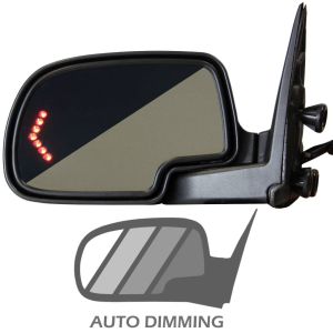 GM TRUCKS & VANS TAHOE  (CHEVY) (NEW STYLE) DOOR MIRROR LEFT (Driver Side) PWR/HTD/LED SIGNAL/PUDDLE/MEMORY/PWR-FOLD (PTD CVR)(NO DIMMING) OEM#88980721 2003-2006 PL#GM1320373