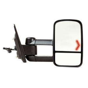 GM TRUCKS & VANS SILVERADO/PU 1500 (19 OLD STYLE) DOOR MIRROR RIGHT (Passenger Side) PWR/HTD/M-FOLD (TOW TYPE)(DUAL ARM)(W/SIGNAL IN GLASS)(BLK) OEM#22820398 2014 PL#GM1321458