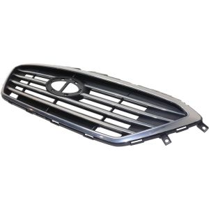 HYUNDAI SONATA  GRILLE SILVER W/CHROME-SATIN MLDG (WO/AUTO CRUISE)(STD BMP) **CAPA** OEM#86350C2000 2015-2017 PL#HY1200174C