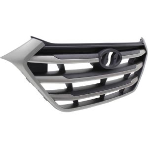 HYUNDAI TUCSON GRILLE SILVER/BLACK BAR W/SILVER FRAME(To 5-16-16)**CAPA** OEM#86350D3000RAM 2016-2017 PL#HY1200189C