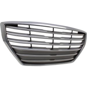 HYUNDAI GENESIS SEDAN  GRILLE SILVER/SATIN-CHROME (WO/AUTO CRUISE) OEM#86350B1040 2015-2016 PL#HY1200191