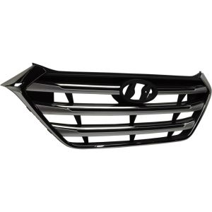 HYUNDAI TUCSON GRILLE PTD-BLACK W/SILVER GRAY & CHROME MLDG (W/PEDESTIAN RECOGNITION)(From 5-16-16) OEM#86350D3100PCR 2017-2018 PL#HY1200209