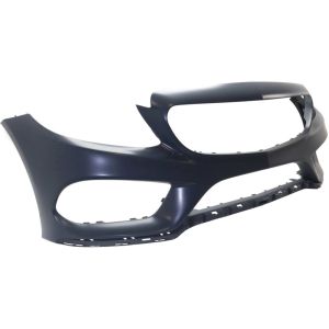 MERCEDES-BENZ C-CLASS COUPE FRONT BUMPER COVER PRIMED (C300 W/ SPORT or NIGHT PKG ) WO/SENSOR WO/SURROUND VIEW OEM#2058801740649999 2017-2018 PL#MB1000477