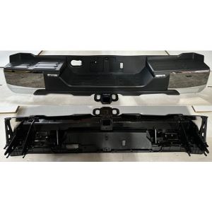 TOYOTA TUNDRA REAR STEP BUMPER ASSY W/CHROME COVER WO/BMP END (WO/SENSOR)(W/TOW HITCH) OEM#521500C040-PFM 2022-2024 PL#TO1103149