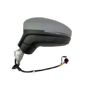 VOLKSWAGEN TIGUAN DOOR MIRROR LEFT (Driver Side) PWR/HTD/SIGNAL/PUDDLE/MEMORY/P-FOLD (W/BSD)(PTM) OEM#5NN857507T9B9-PFM 2018-2021 PL#VW1320184