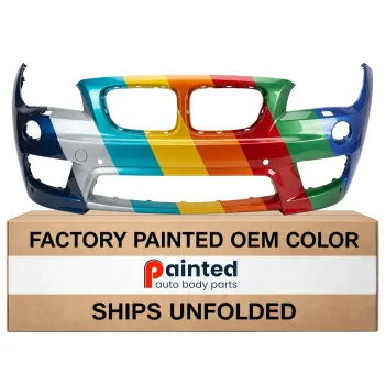 BMW BMW X1 FRONT BUMPER COVER PRIMED (W/ WASHER)(W/ SENSOR)(W/ M SPORT)(1PC) OEM#51118050636 2013-2015 PL#BM1000305