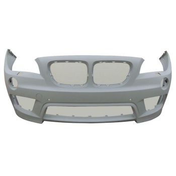 BMW BMW X1 FRONT BUMPER COVER PRIMED (W/ WASHER)(W/ SENSOR)(W/ M SPORT)(1PC) OEM#51118050636 2013-2015 PL#BM1000305