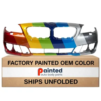 BMW BMW 5 SERIES (SEDAN) FRONT BUMPER COVER PRIMED (W/SENSOR)(W/SIDE CAMERA)( WO/M PKG) OEM#51117332681 2014-2016 PL#BM1000310