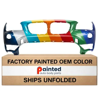 BMW BMW X1 FRONT BUMPER COVER PRIMED (W/ WASHER)(WO/M SPORT) **CAPA** OEM#51117345030 2013-2015 PL#BM1000321C